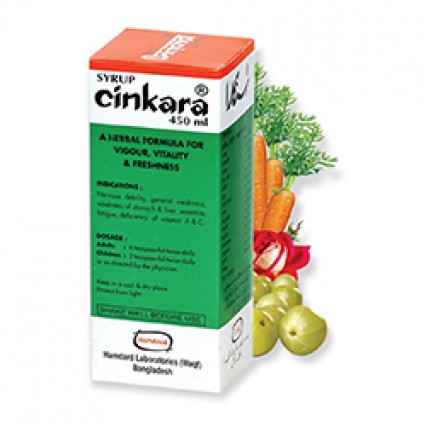 SYRUP CINKARA The world famed herbal tonic for the whole family all the year round (450ml)