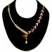 This Necklace set features a unique one of a kind tradition and modern embellish