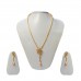 This Necklace set is a unique one which make beautiful design with red and green stone
