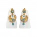 This Necklace set is a unique one which make beautiful design with Firoza and white stone (artificial) combination
